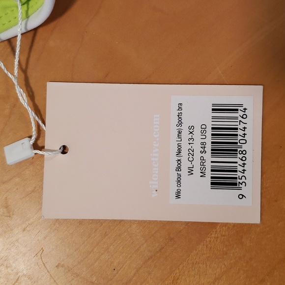 NWT Neon Lime Green Wilo Sports Bra - Picture 3 of 4